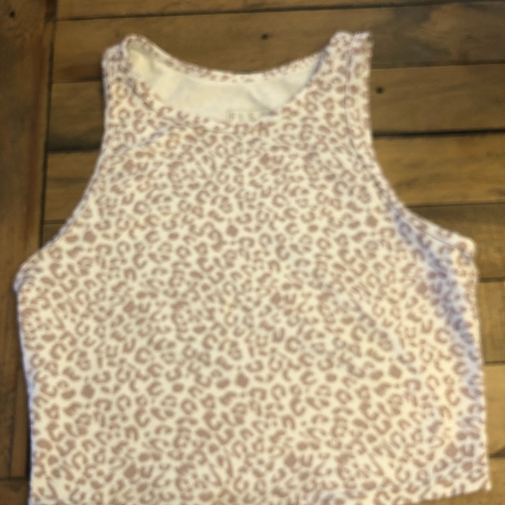 Tempo crop- cream leopard